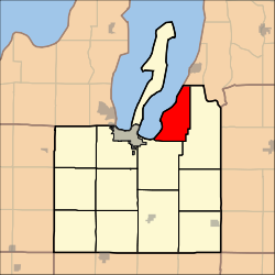 Map highlighting Acme Township, Grand Traverse County, Michigan.svg