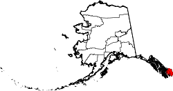 Karte von Ketchikan Gateway Borough innerhalb von Alaska