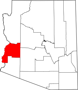 Karte von La Paz County innerhalb von Arizona