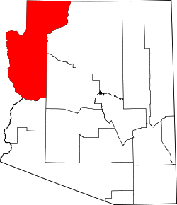 Karte von Mohave County innerhalb von Arizona