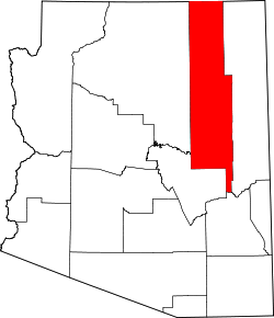 Karte von Navajo County innerhalb von Arizona