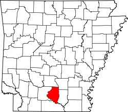 Karte von Calhoun County innerhalb von Arkansas