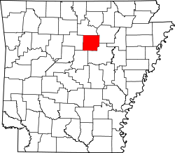 Karte von Cleburne County innerhalb von Arkansas