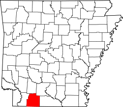 Karte von Columbia County innerhalb von Arkansas