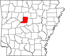 Karte von Conway County innerhalb von Arkansas