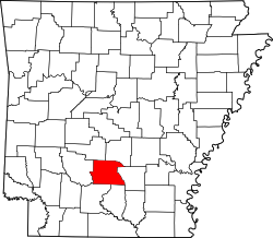 Karte von Dallas County innerhalb von Arkansas