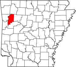 Karte von Franklin County innerhalb von Arkansas