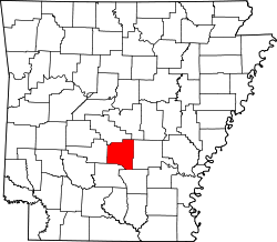 Karte von Grant County innerhalb von Arkansas