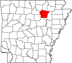 Karte von Independence County innerhalb von Arkansas