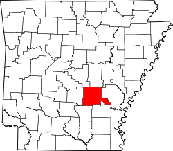 Karte von Jefferson County innerhalb von Arkansas