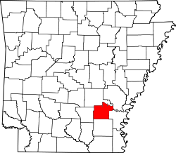 Karte von Lincoln County innerhalb von Arkansas