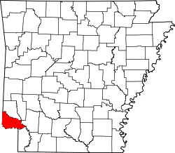 Karte von Little River County innerhalb von Arkansas