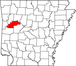 Karte von Logan County innerhalb von Arkansas