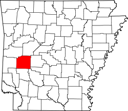 Karte von Montgomery County innerhalb von Arkansas