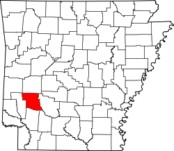 Karte von Pike County innerhalb von Arkansas