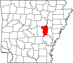 Karte von Prairie County innerhalb von Arkansas