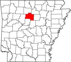 Karte von Van Buren County innerhalb von Arkansas