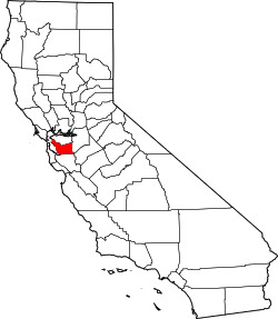Karte von Alameda County innerhalb von Kalifornien