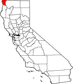 Karte von Del Norte County innerhalb von Kalifornien