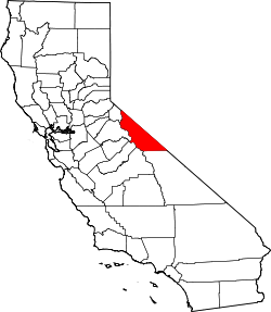 Karte von Mono County innerhalb von Kalifornien