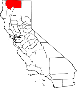 Karte von Siskiyou County innerhalb von Kalifornien