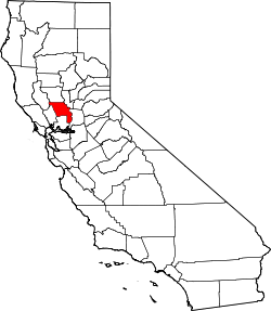 Karte von Yolo County innerhalb von Kalifornien