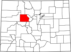 Karte von Eagle County innerhalb von Colorado