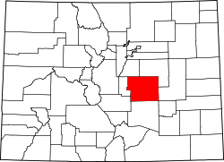 Karte von El Paso County innerhalb von Colorado