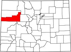Karte von Garfield County innerhalb von Colorado