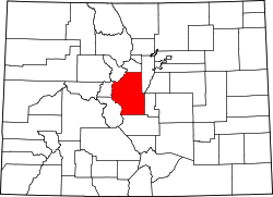Karte von Park County innerhalb von Colorado