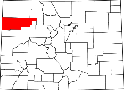 Karte von Rio Blanco County innerhalb von Colorado