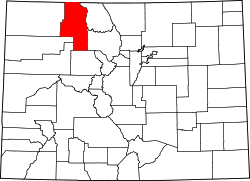 Karte von Routt County innerhalb von Colorado