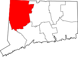 Karte von Litchfield County innerhalb von Connecticut
