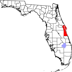 Karte von Brevard County innerhalb von Florida