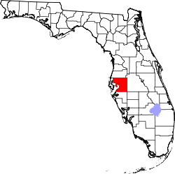 Karte von Hillsborough County innerhalb von Florida