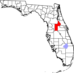 Karte von Lake County innerhalb von Florida