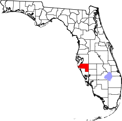 Karte von Manatee County innerhalb von Florida
