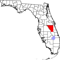 Karte von Osceola County innerhalb von Florida