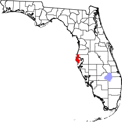 Karte von Pinellas County innerhalb von Florida
