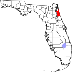 Karte von Saint Johns County innerhalb von Florida