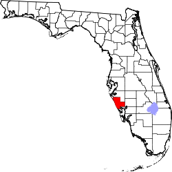 Karte von Sarasota County innerhalb von Florida