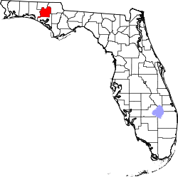 Karte von Washington County innerhalb von Florida