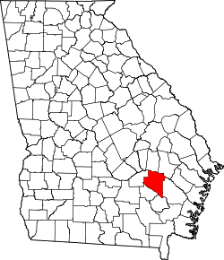 Karte von Appling County innerhalb von Georgia