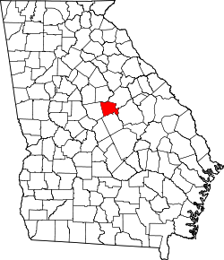 Karte von Baldwin County innerhalb von Georgia