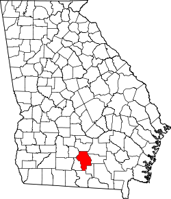 Karte von Berrien County innerhalb von Georgia