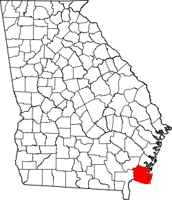 Karte von Camden County innerhalb von Georgia