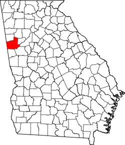 Karte von Carroll County innerhalb von Georgia