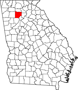 Karte von Cherokee County innerhalb von Georgia
