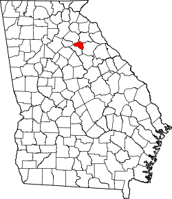 Karte von Clarke County innerhalb von Georgia