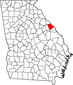 Karte von Columbia County innerhalb von Georgia